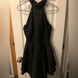 Black Lulus halter mini dress